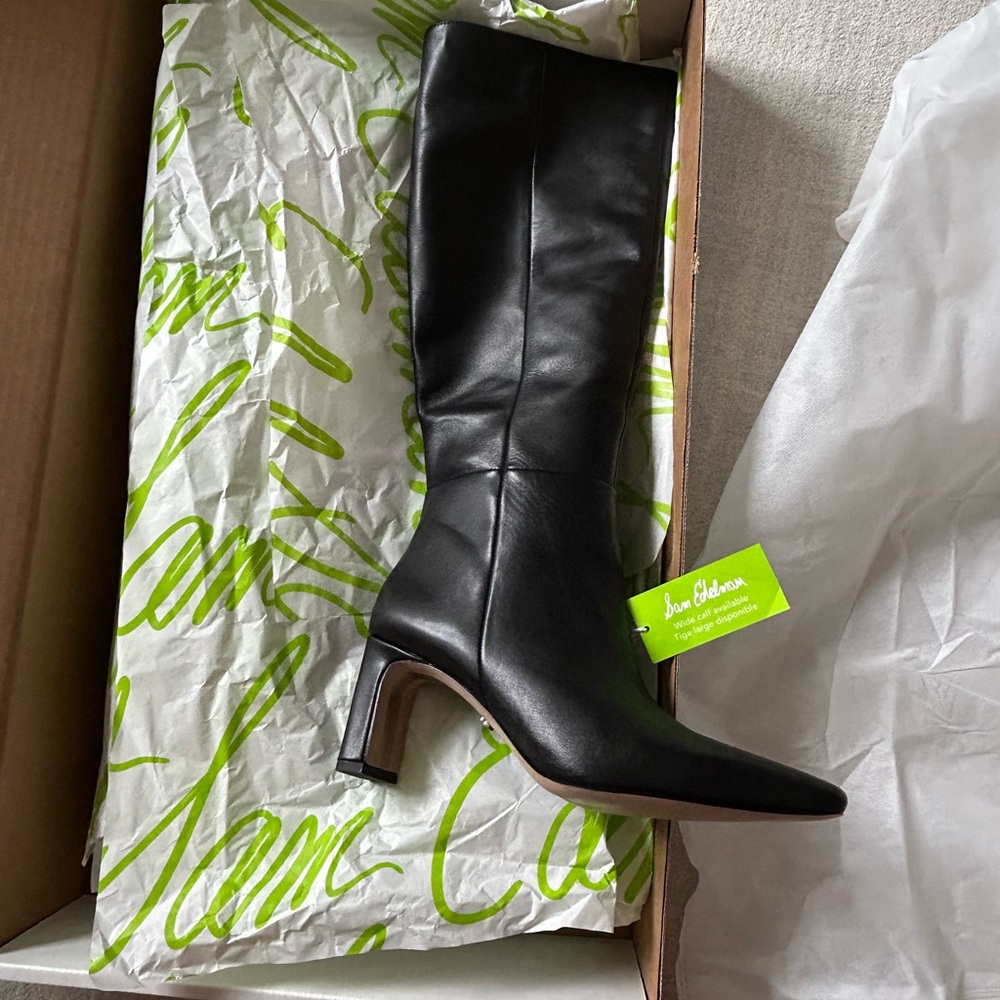 Sam Edelman Sleek Black Heeled Boots